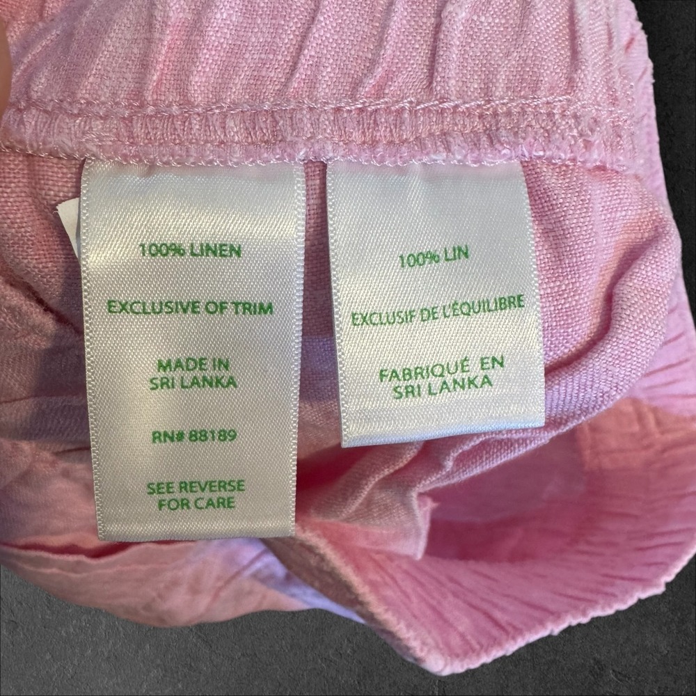 Lilly Pulitzer Lagoon Linen Scallop Hem Short Pink XXS Warm Weather Beach Resort - Picture 8 of 10